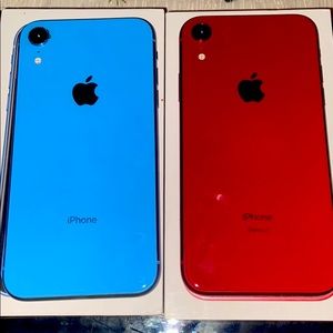 iPhone XR unlocked red and blue 64gb